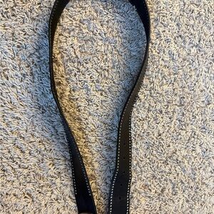 Calvin Klein Black Leather Belt with Silver Stud Trim